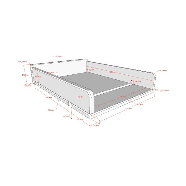 Bílý přebalovací pult z bukového dřeva Forrest – Vipack-image-2