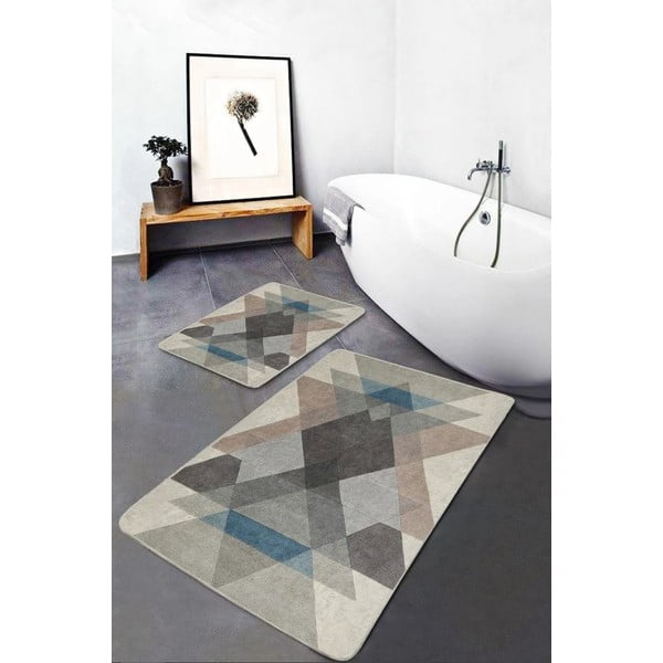 Sametové koupelnové předložky v sadě 2 ks 60x100 cm – Mila Home-image-1