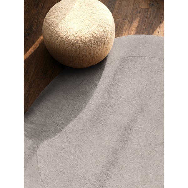 Šedý ručně tkaný kulatý koberec s příměsí vlny ø 160 cm Kari Organic – Villeroy&Boch-image-2