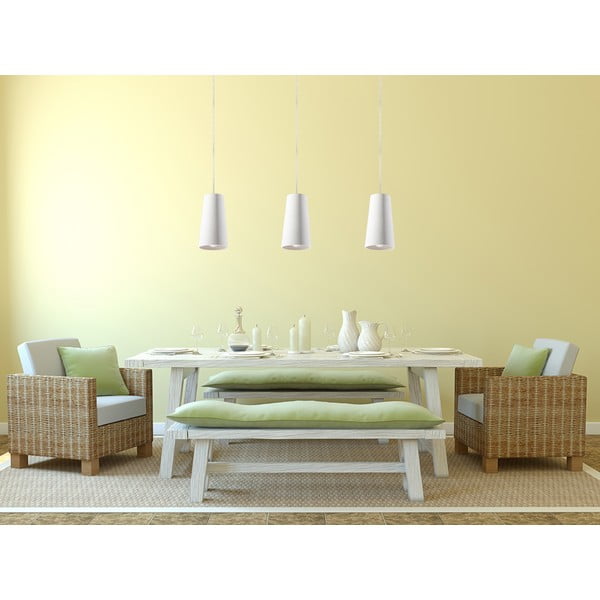 Bílé keramické závěsné svítidlo Sollux Armica-image-3