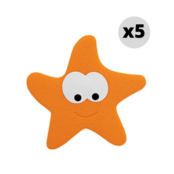 Dětské protiskluzové podložky v sadě 5 ks do vany 12x13 cm Starfy – Spirella-image-2
