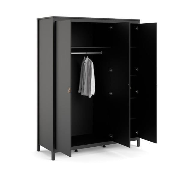Černá šatní skříň 150x199 cm Madrid – Tvilum-image-4