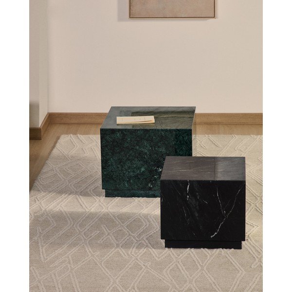 Mramorový odkládací stolek 50x50 cm Sorein – Kave Home-image-1
