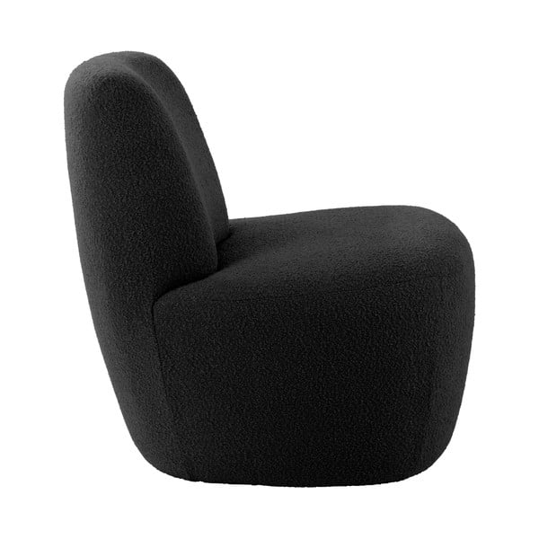 Černé křeslo z textilie bouclé Ada – Leitmotiv-image-2