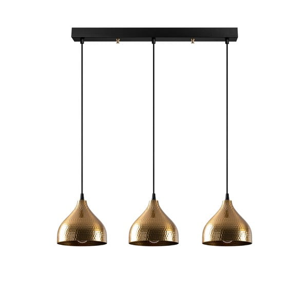 Závěsné svítidlo ve zlaté barvě s kovovým stínidlem Tattoo – Opviq lights