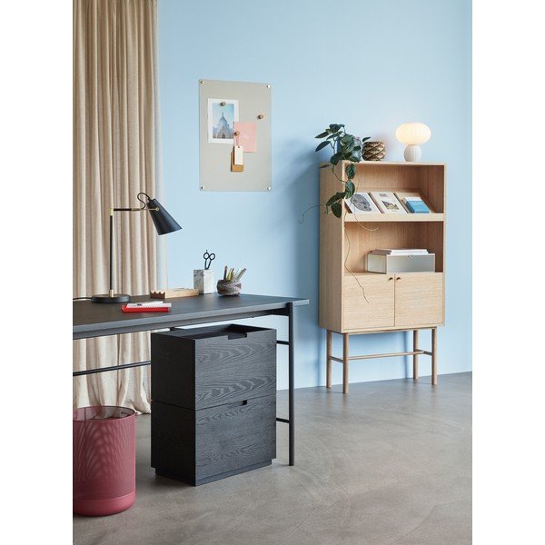 Bílá skleněná stolní lampa (výška 28 cm) Kumu – Hübsch-image-2
