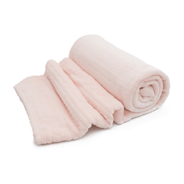Růžová deka Domarex Luxury Wool, 150x200 cm