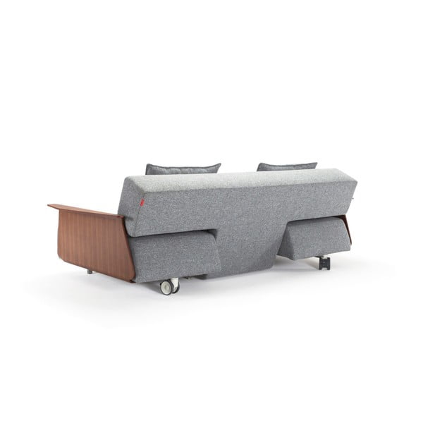 Šedá rozkládací pohovka s područkami Innovation Long Horn Twist Granite-image-4