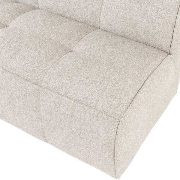 Béžová polstrovaná lavice z textilie bouclé Cluster – vtwonen-image-4