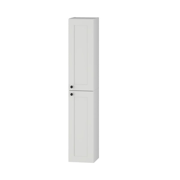 Bílá vysoká závěsná koupelnová skříňka 30x160 cm Senja – STOLKAR