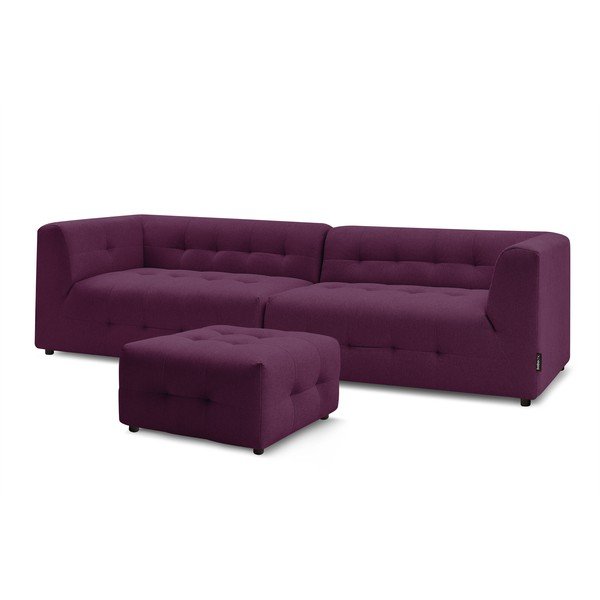 Tmavě fialová pohovka 324 cm Kleber - Bobochic Paris-image-3