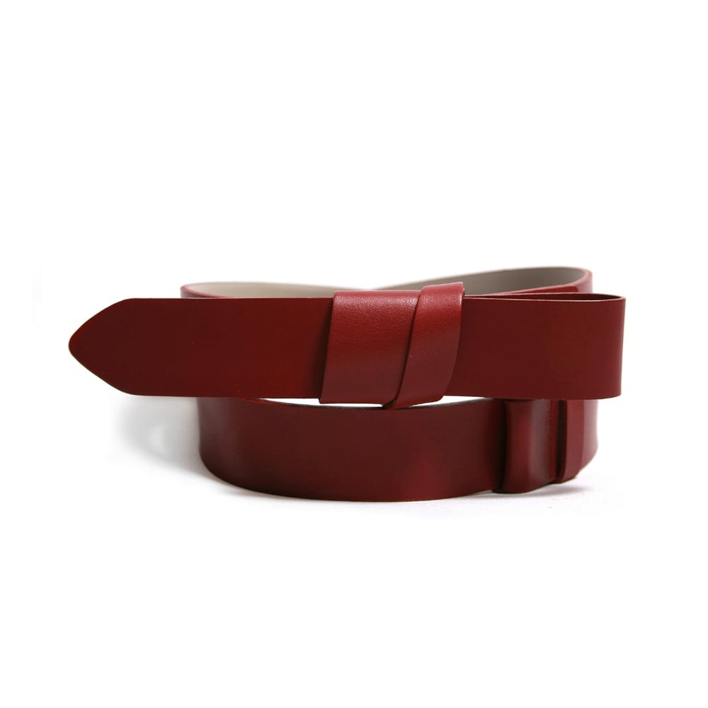 Nastavitelný kožený pásek Idon červený, 66 až 100 cm