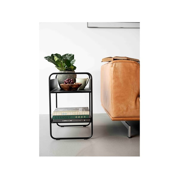 Černý kovový konzolový stolek 36x48 cm A-Console – Zone-image-2