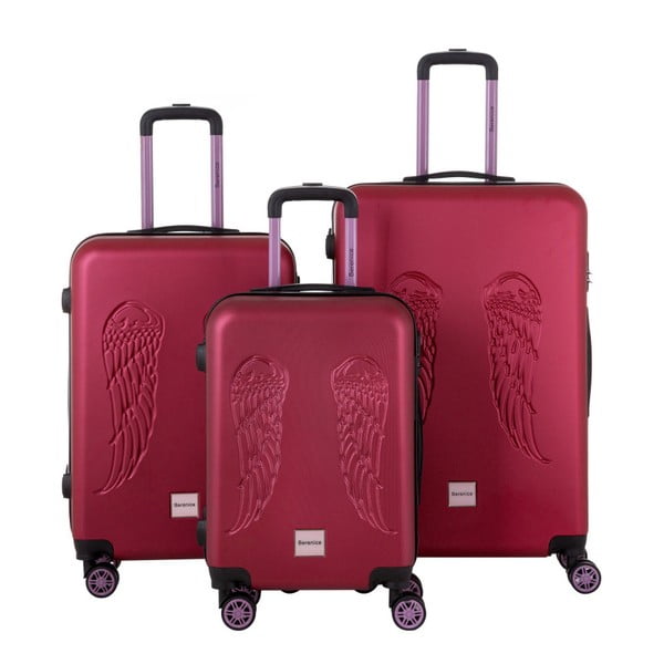 Sada 3 červených cestovních kufrů Berenice Wingy