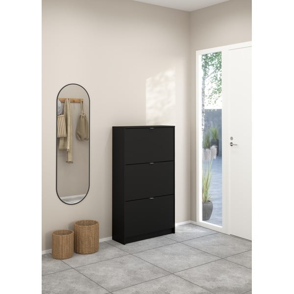 Černý výklopný botník Shoes – Tvilum-image-1