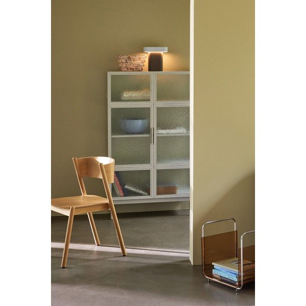 Bílá kovová vitrína 92x151 cm Plex – Hübsch-image-1