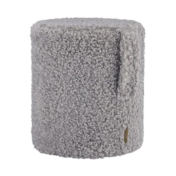 Šedý taburet z textilie bouclé Teddy – Blomus