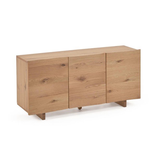 Nízká komoda v dekoru dubu v přírodní barvě 150x71 cm Rasha – Kave Home