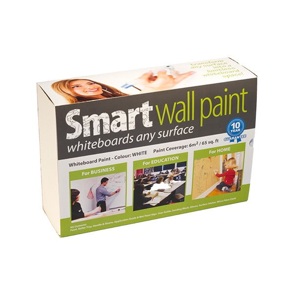 Chytrý nátěr pro psaní na stěnu Smart Wall Paint do 6 m2, bílá barva-image-2