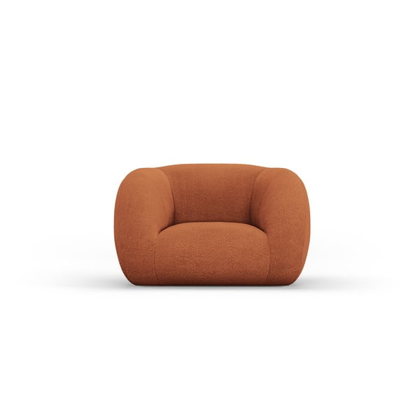 Oranžové křeslo z textilie bouclé Essen – Cosmopolitan Design