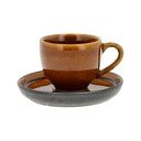 Jantarový keramický šálek na espresso 70 ml Gastro Black/Amber – Bitz
