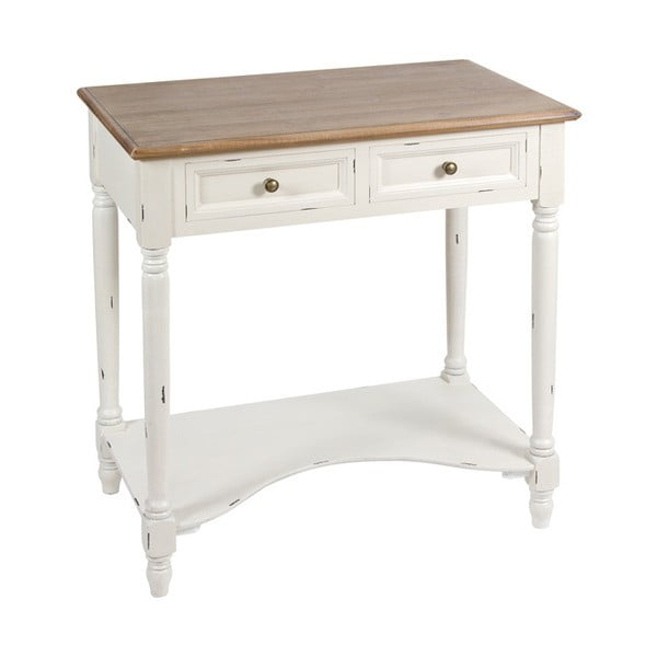 Bílý odkládací stolek ze dřeva paulownie Santiago Pons Lauren