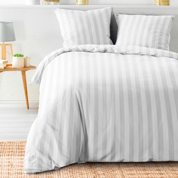 Bílé prodloužené povlečení na dvoulůžko z mikrovlákna 240x220 cm Cleo – douceur d'intérieur-image-1