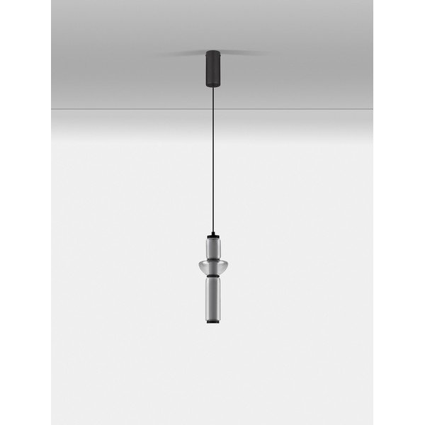 Šedé skleněné LED stmívatelné závěsné svítidlo ø 12 cm Ulon – Nova Luce-image-3