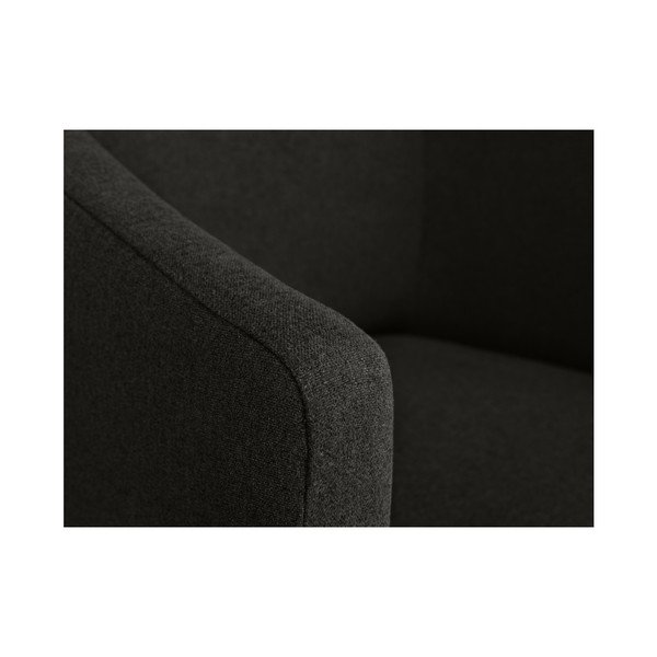 Tmavě šedé křeslo s područkami Micadoni Home Matteo-image-2