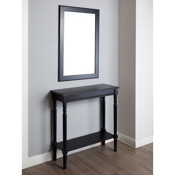 Černý konzolový stolek z borovicového dřeva 30x80 cm Heritage – Premier Housewares-image-2