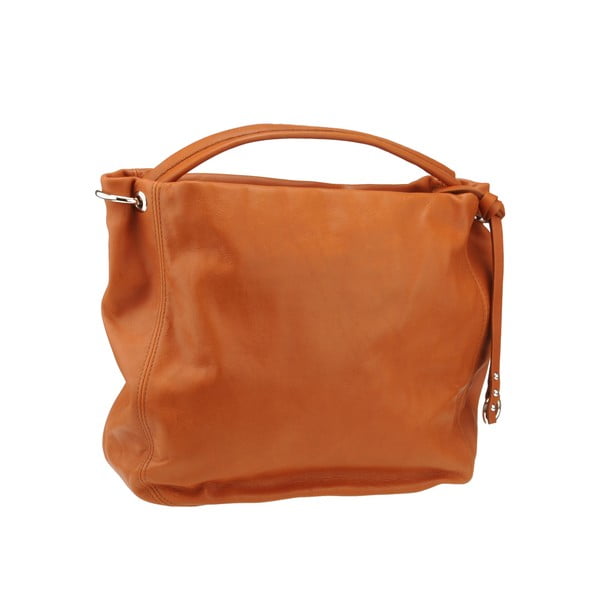 Oranžovohnědá kožená kabelka Florence Bags Agena