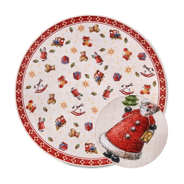 Červený kulatý koberec s vánočním motivem ø 150 cm Red Christmas – Villeroy&Boch