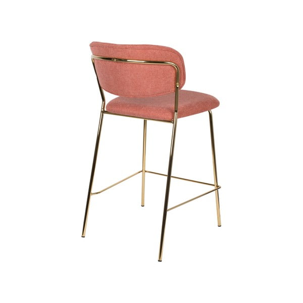 Růžové barové židle v sadě 2 ks 89 cm Jolien – White Label-image-4