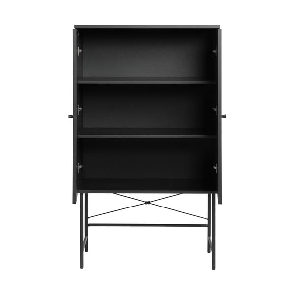 Černá skříňka v dekoru dubu 80x135 cm Pensacola – Unique Furniture-image-3