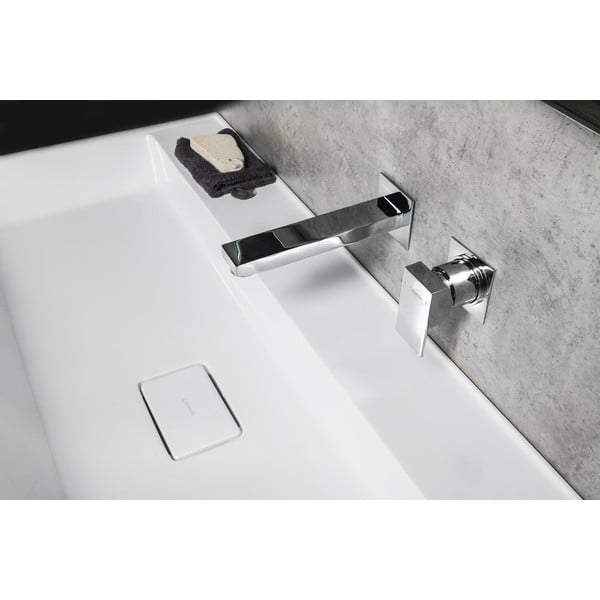 Podomítková umyvadlová baterie v leskle stříbrné barvě (1 výstup) Latus – Sapho-image-1