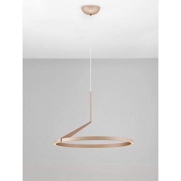 Hliníkové LED stmívatelné závěsné svítidlo v růžovo zlaté barvě ø 60 cm Tilia – Nova Luce-image-3