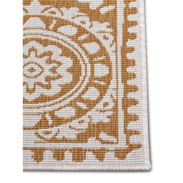 Okrově žluto-bílý venkovní koberec 80x250 cm Jardin – NORTHRUGS-image-3