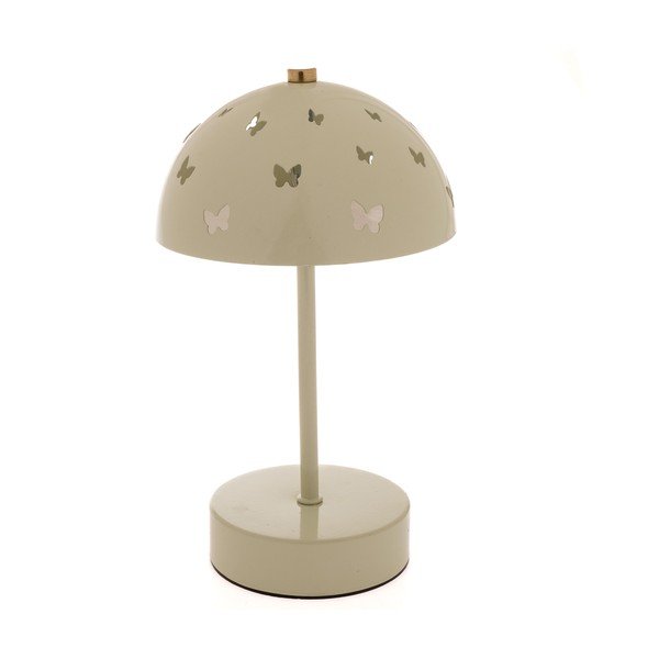 Béžová kovová dětská stolní lampa Butterfly – Dakls