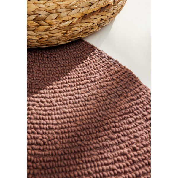 Ručně tkaný vlněný kulatý koberec v cihlové barvě ø 120 cm Calmio – Hanse Home-image-2