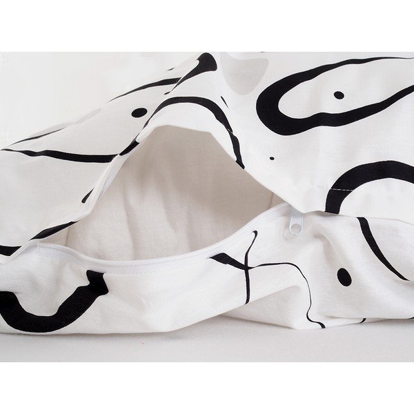 Černo-bílé krepové povlečení na jednolůžko 140x200 cm Top Class – B.E.S.-image-4