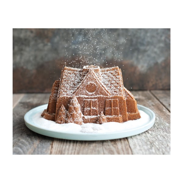 Forma na bábovku ve stříbrné barvě Nordic Ware Gingerbread House, 2,1 l-image-2