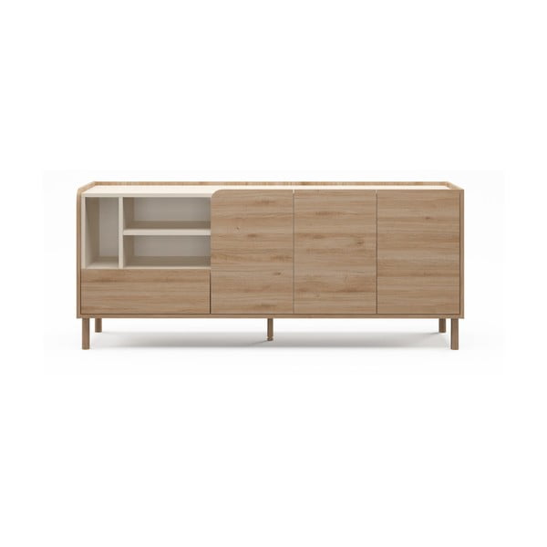 Komoda v dekoru dubu v přírodní barvě 180x75,5x44 cm Monza – Marckeric