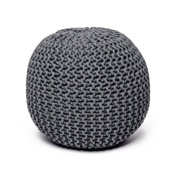 Tmavě šedý sedací puf Bonami Essentials Jagger