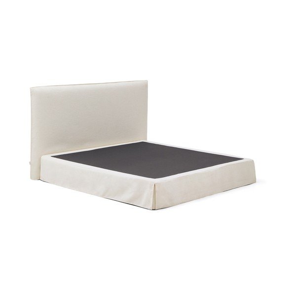 Bílá čalouněná dvoulůžková postel 180x200 cm Jaira – Kave Home