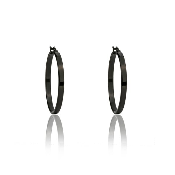 Kruhové náušnice v černé barvě z nerezové oceli Emily Westwood Rebeca
