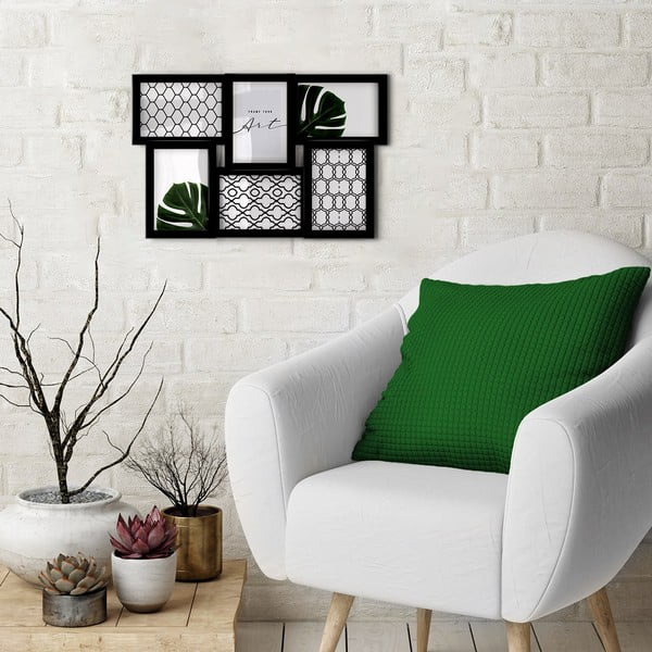 Černý plastový rámeček na zeď 48x32 cm  -image-1