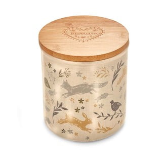 Keramická dóza na potraviny s bambusovým víkem Cooksmart ® Woodland, 2 l