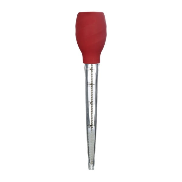 Červená silikonová pipeta s dávkovačem Premier Housewares Zing