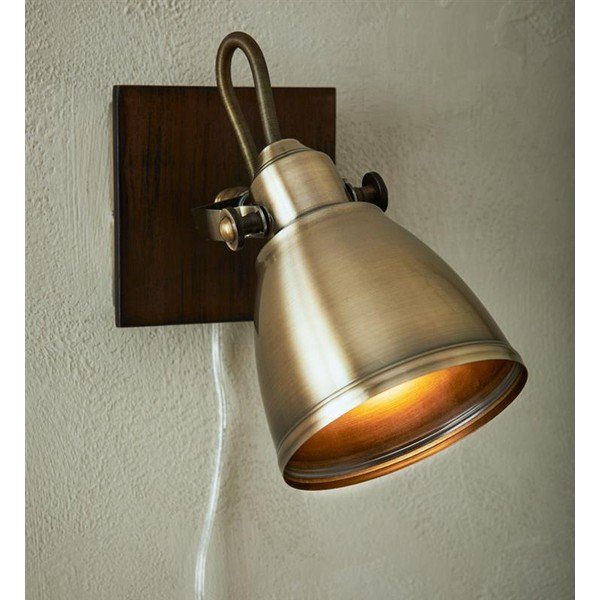 Hnědé nástěnné světlo Markslöjd Native, výška 18,5 cm-image-1