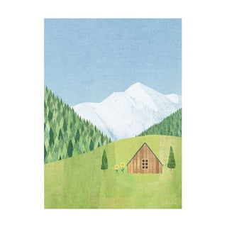 Plakát 30x40 cm Mountain Cabin - Travelposter